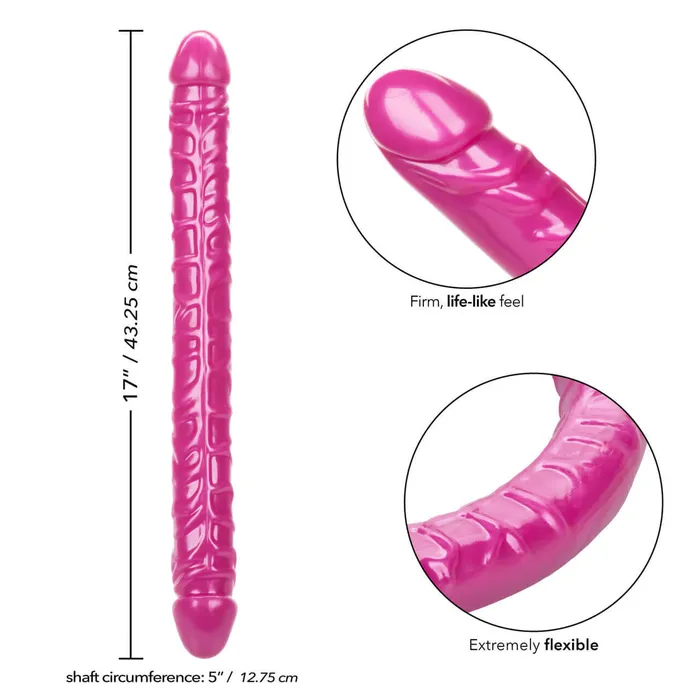 California Exotic Novelties Size Queen 17 inches Pink Extra Long Dildo Dildos
