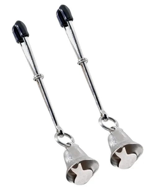 Spartacus Adjustable Tweezer Nipple Clamps with Bells Spartacus Female Sex Toys Spartacus Adjustable Tweezer Nipple Clamps with Bells Spartacus Female Sex Toys