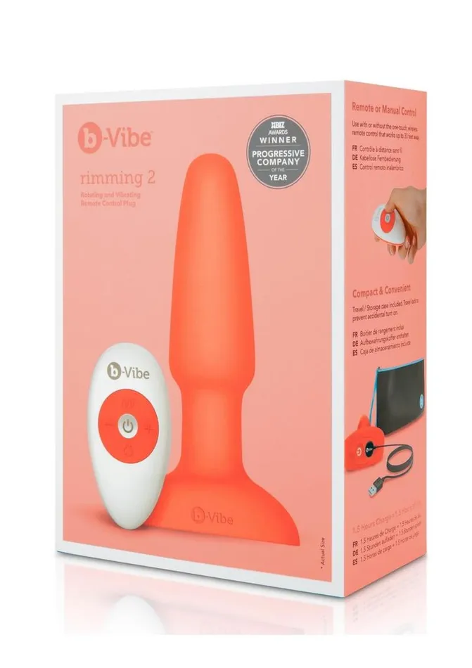 bVibe Male Sex Toys BVibe Rimming Plug 2 Rechargeable Silicone Anal Plug with Remote