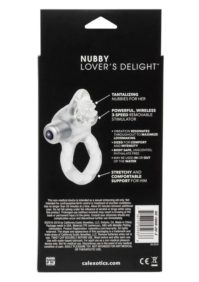 Couples Enhancers Male Sex Toys Nubby Lovers Delight Vibrating Cock Ring Cock Ring with Clitoral Stimulation Couples Enhancers Male Sex Toys Nubby Lovers Delight Vibrating Cock Ring Cock Ring with Clitoral Stimulation