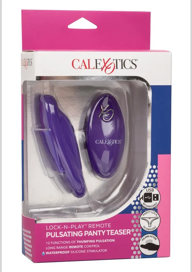 Female Sex Toys Calexotics LockNPlay Silicone Rechargeable Panty Vibe Remote Controlled Vibes